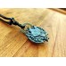 Colier barbati cu medalion cap de lup argintiu 115059